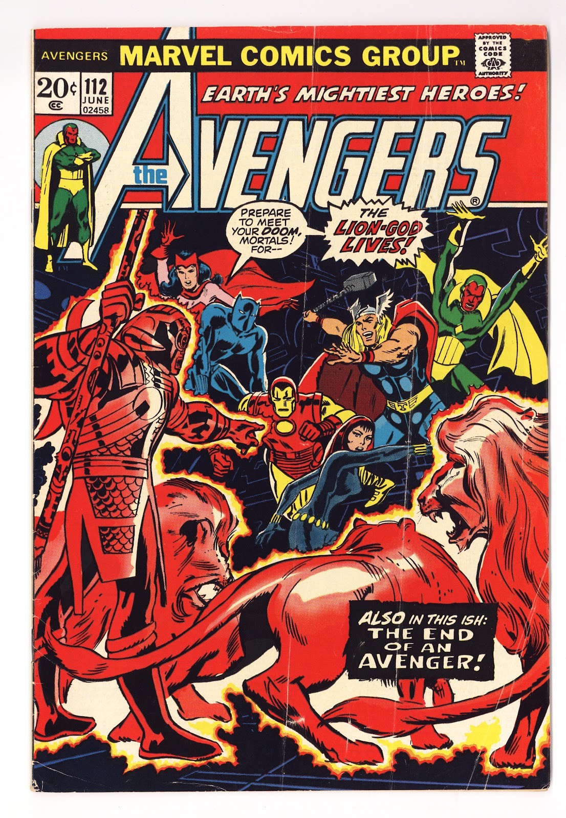 The Avengers Vol 1 112 VG+ (4.5) (1973) 