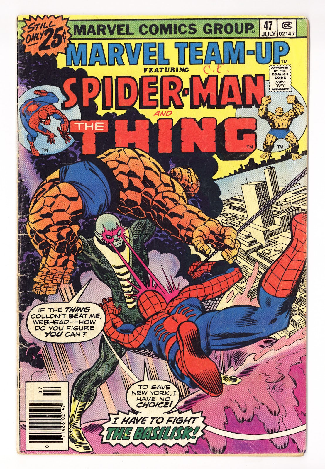 Marvel Team-Up Vol 1 47  Low Grade   (1976)   25¢  