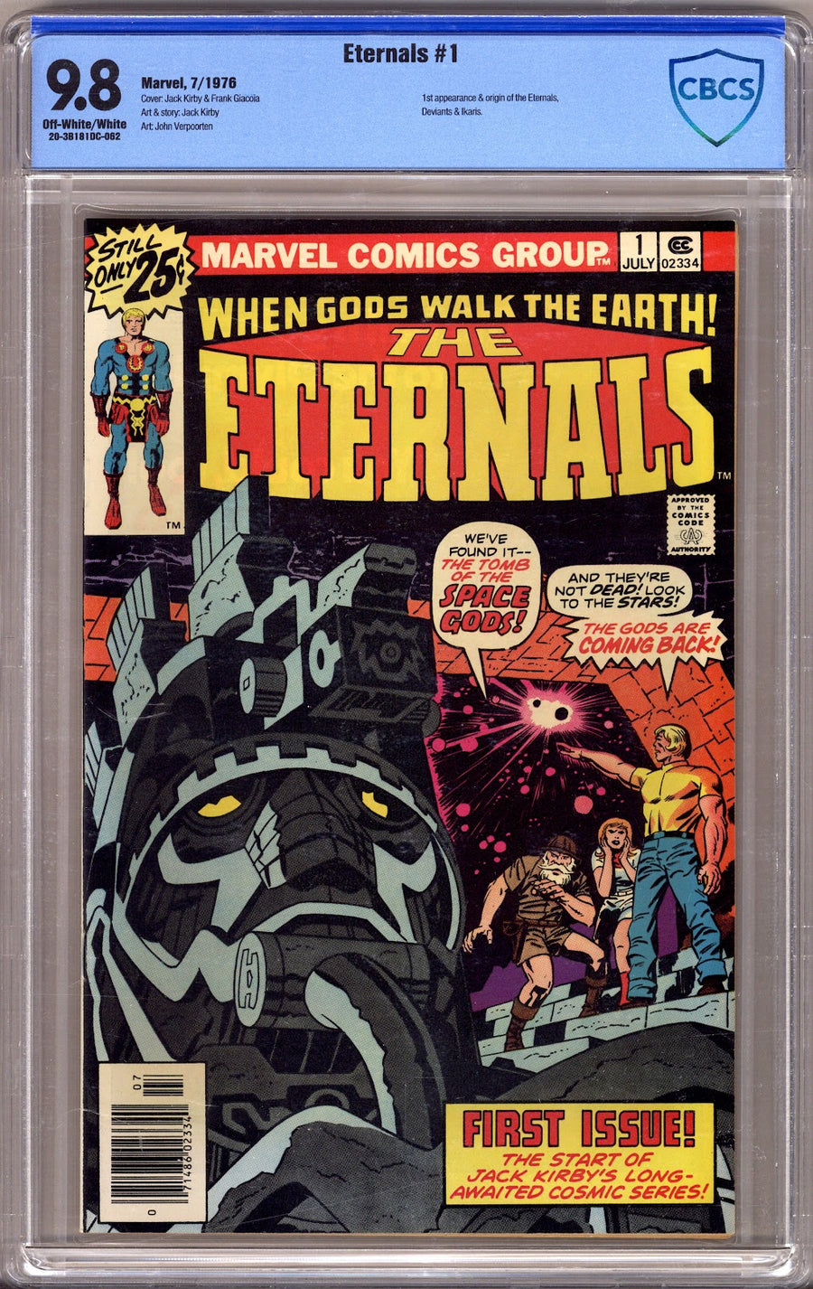 The Eternals Vol 1 1 CBCS 9.8 (NM/M) (1976) 