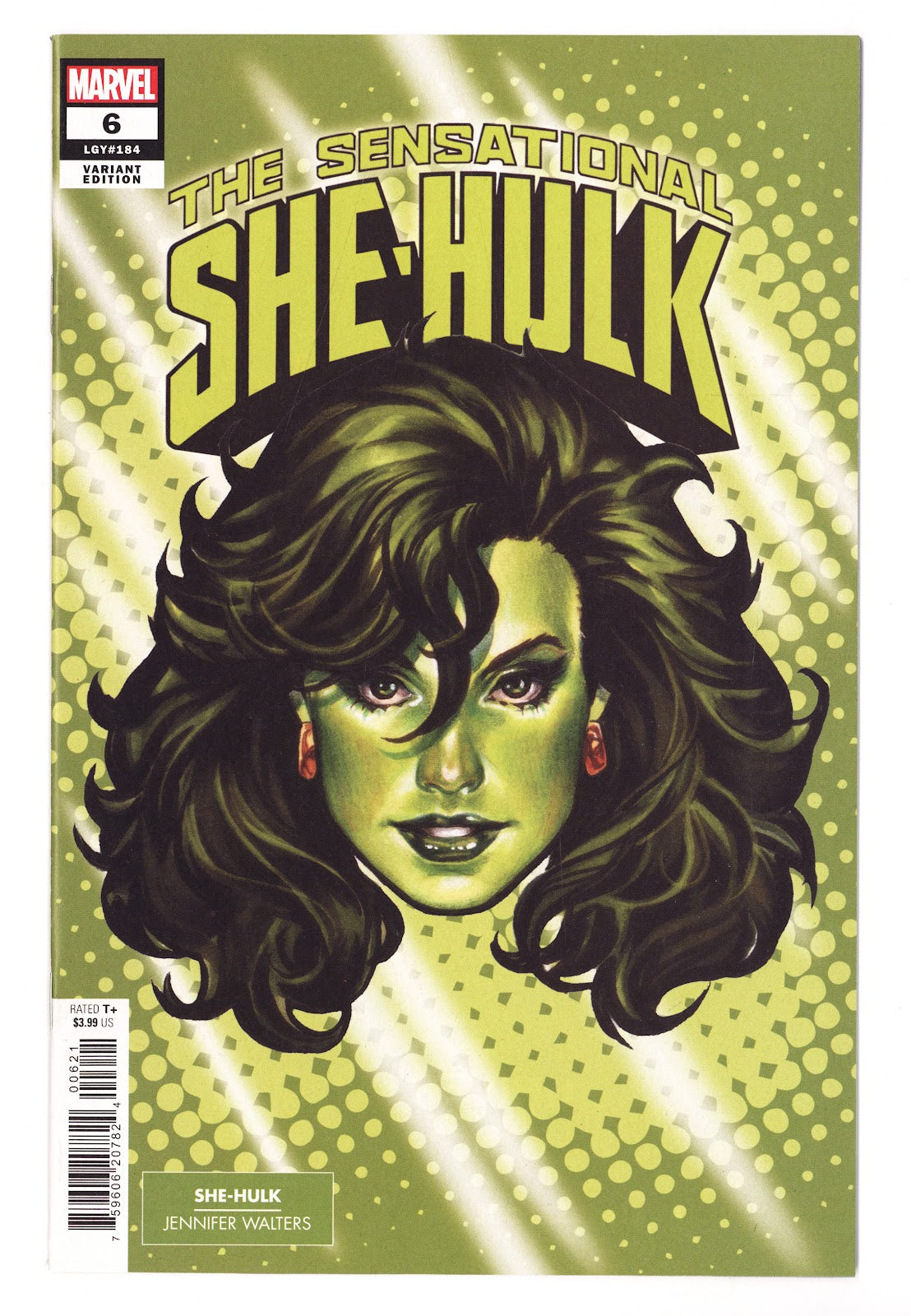 Sensational She-Hulk Vol 2 6 (184)  High Grade   (2024) Brooks Headshot  Variant  