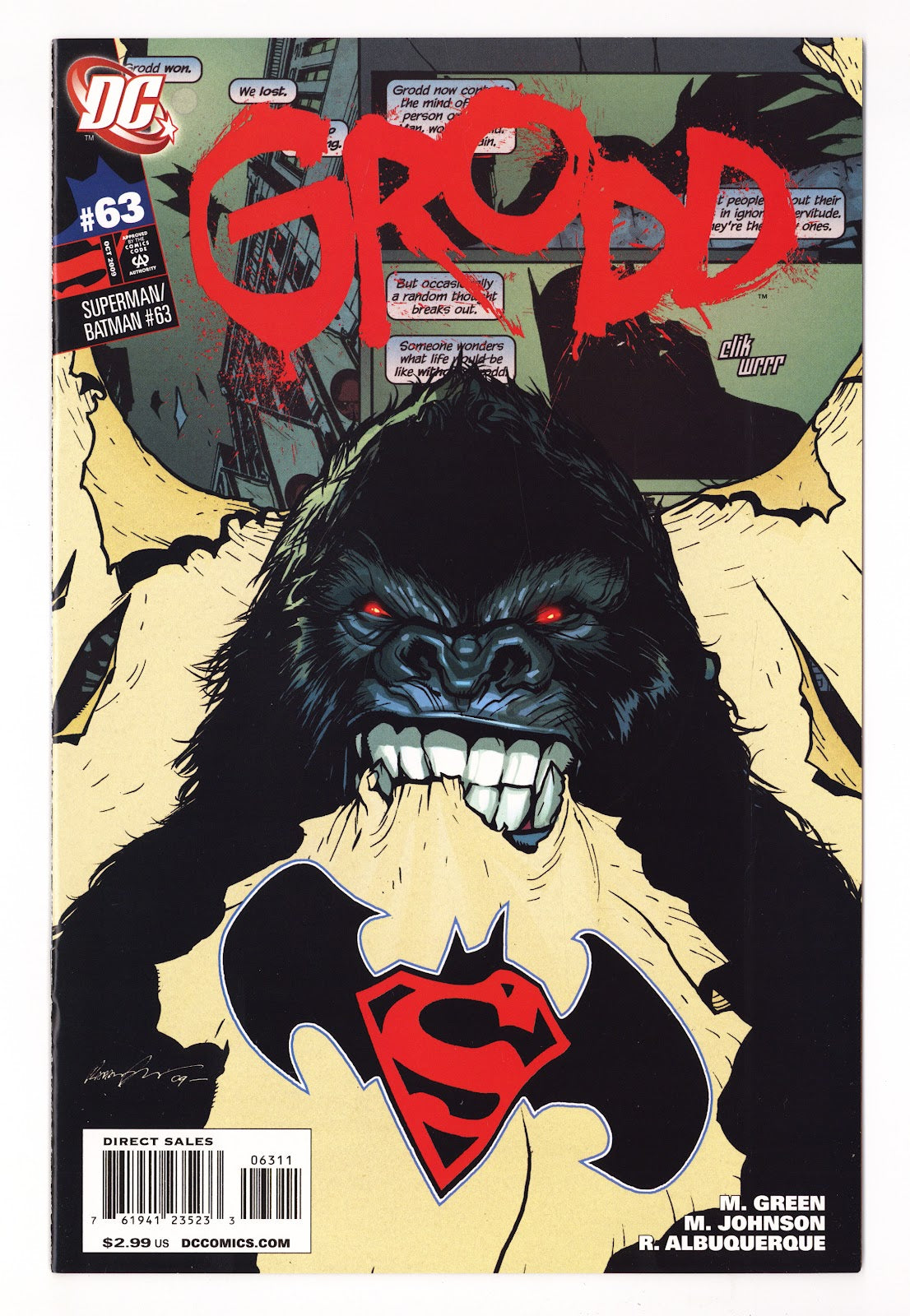 Superman / Batman   63  High Grade   (2009)   Direct Sales  