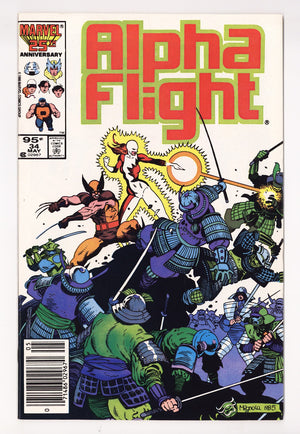 Alpha Flight Vol 1 34 VF+ (8.5) (1986) Canadian Price Variant