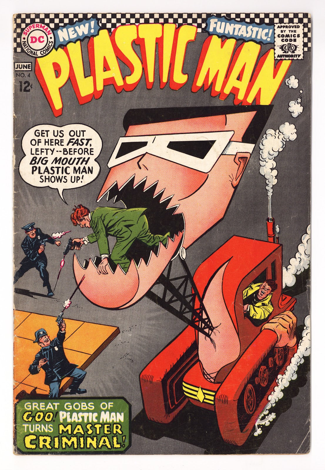 Plastic Man Vol 1 4  VG+ (4.5)   (1967)     