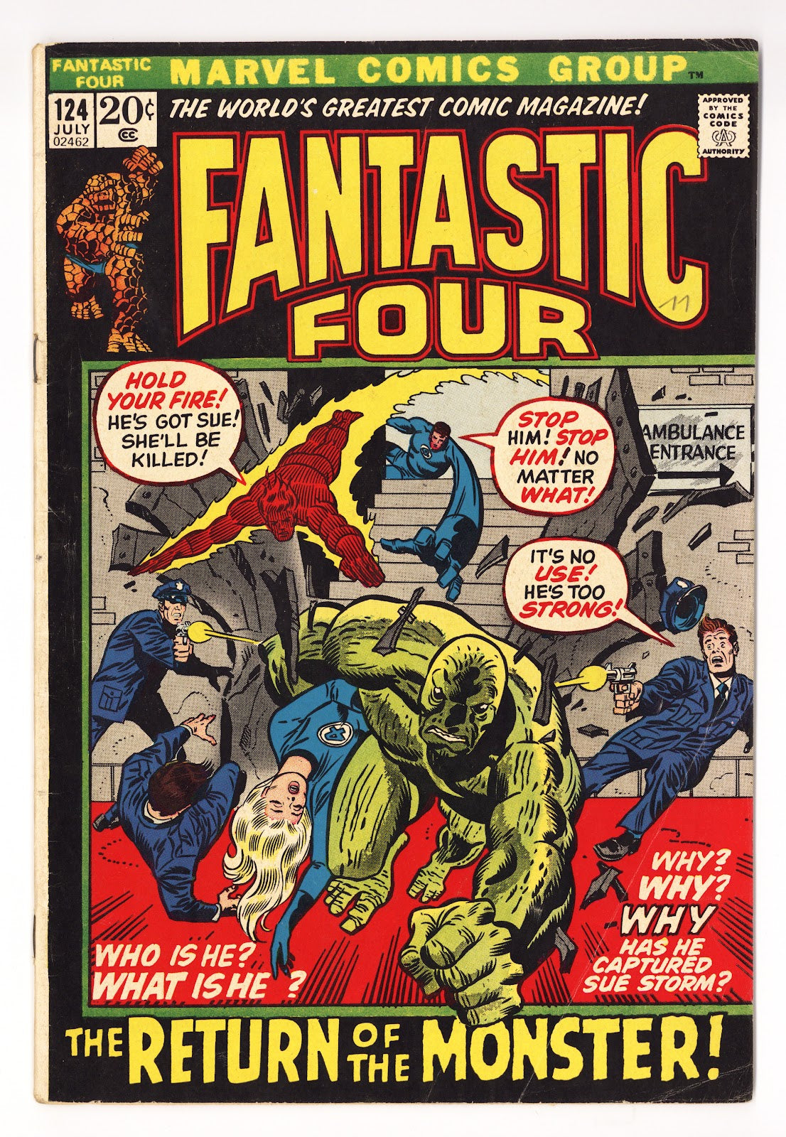 Fantastic Four Vol 1 124  VG- (3.5)   (1972)     