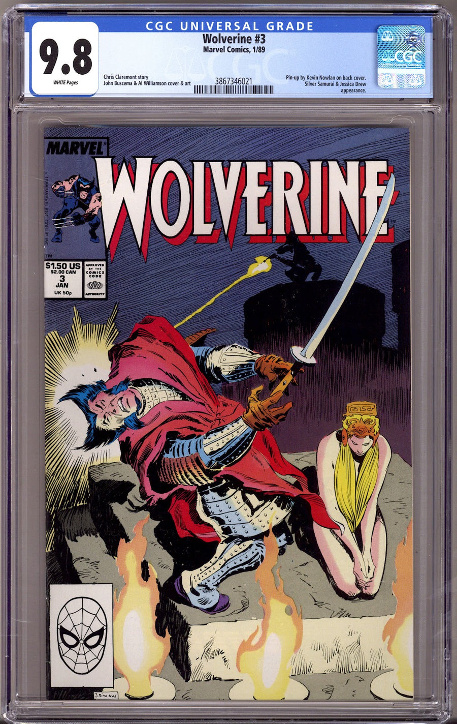 Wolverine Vol 2 3 CGC 9.8 (NM/M) (1989) 