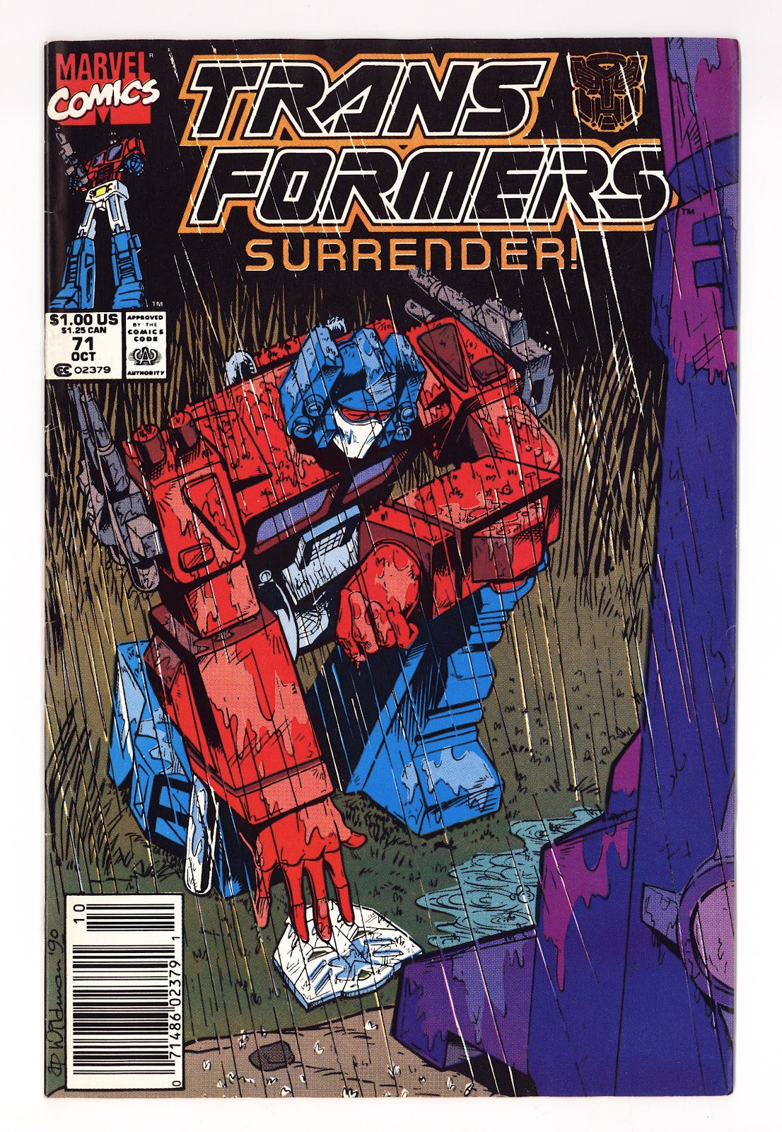 The Transformers Vol 1 71  VF- (7.5)   (1990)   Newsstand  
