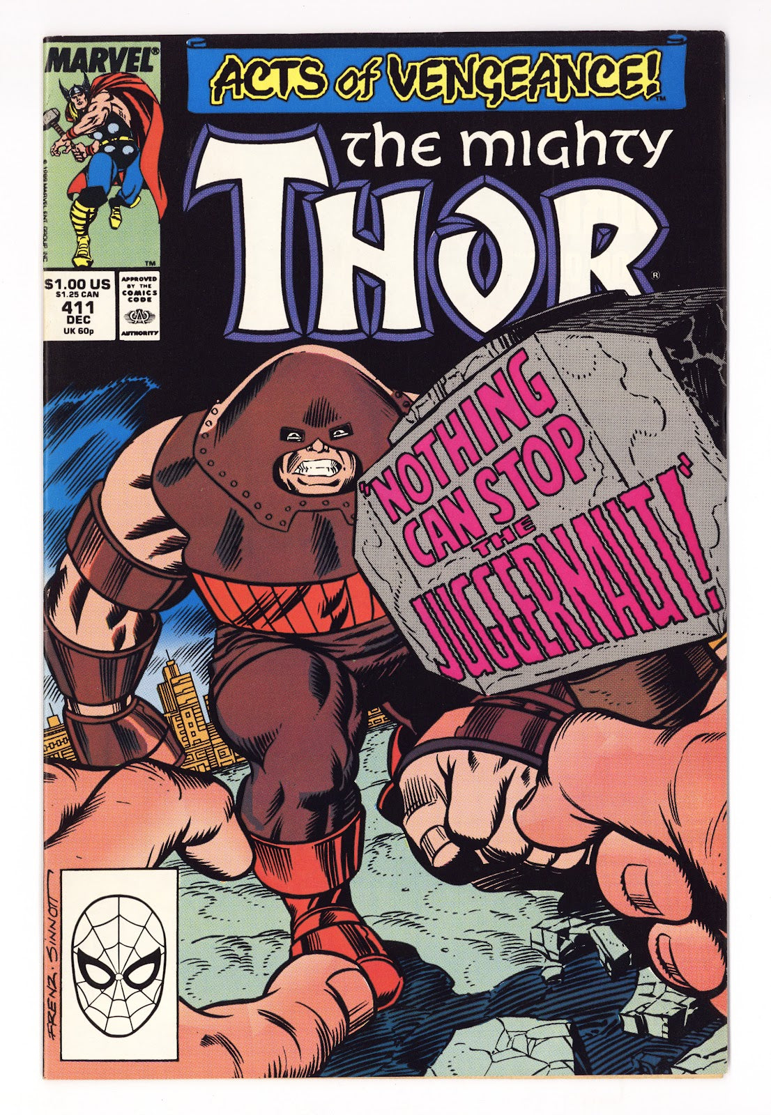 Thor Vol 1 411 VF+ (8.5) (1989) 