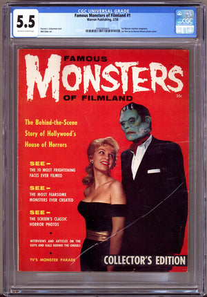 Famous Monsters of Filmland 1 CGC 5.5 (FN-) (1958)