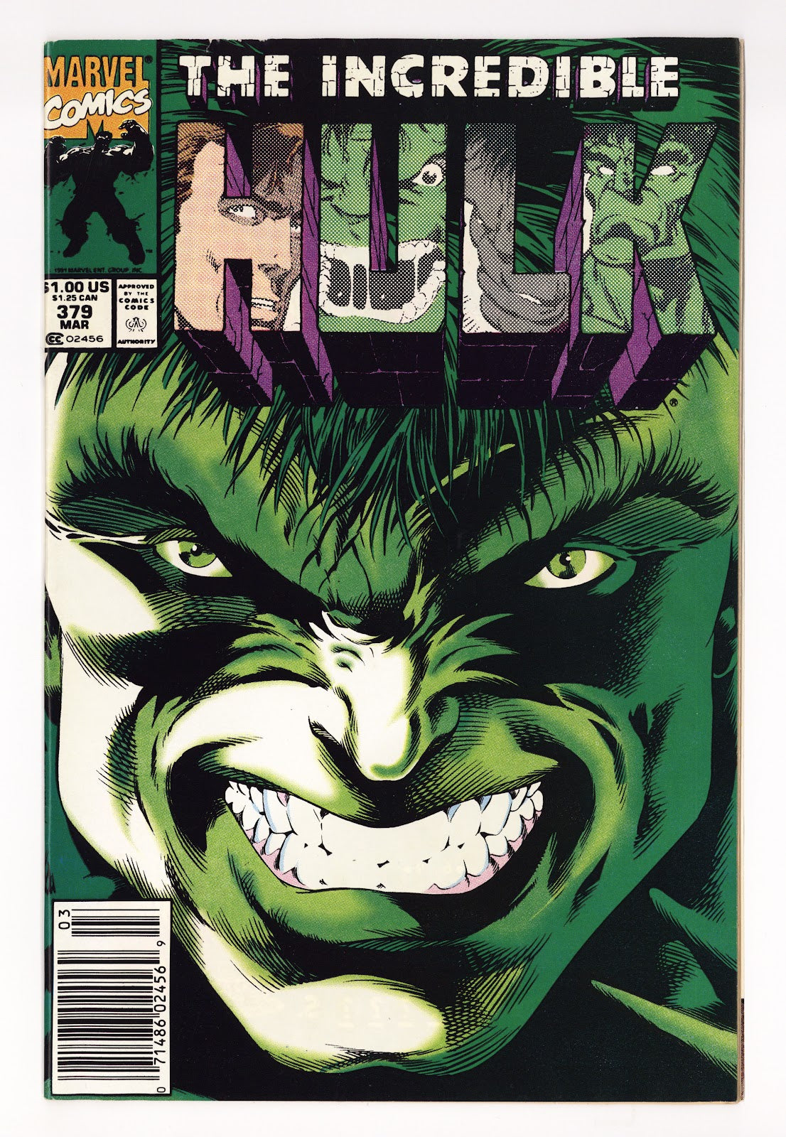 The Incredible Hulk Vol 1 379  Mid Grade   (1991)   Newsstand  