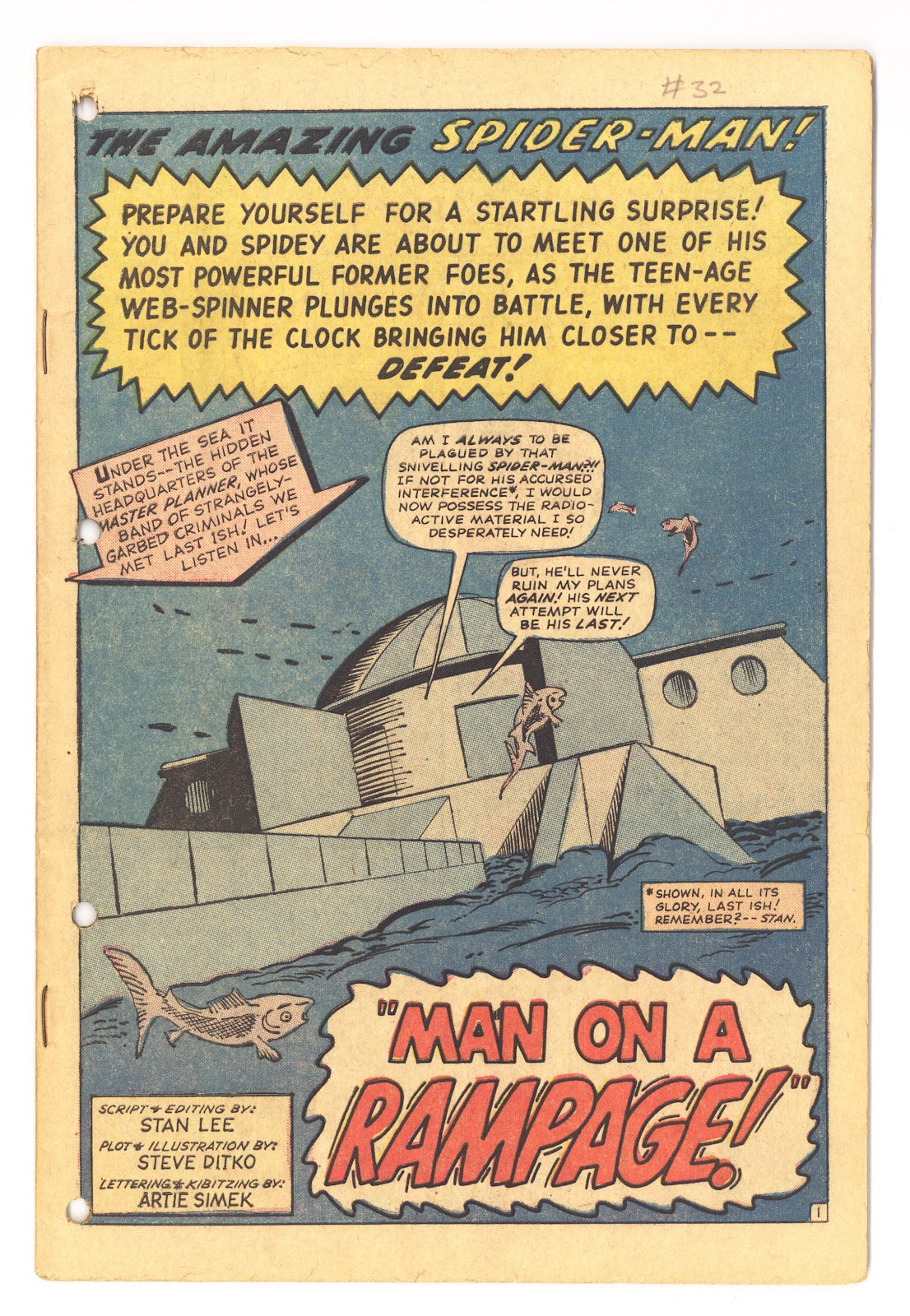 The Amazing Spider-Man Vol 1 32 Coverless (1966) 