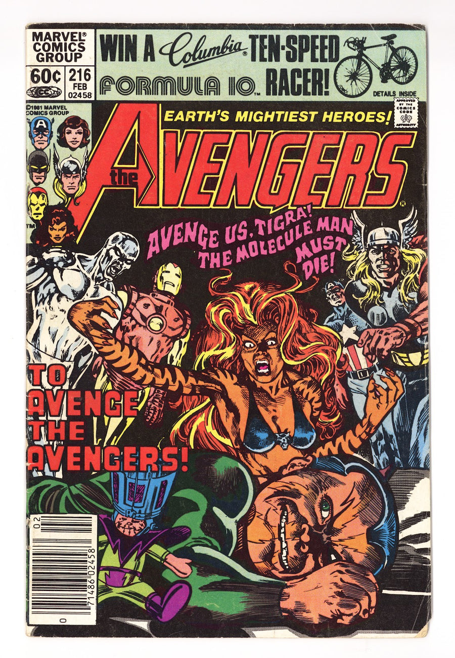 The Avengers Vol 1 216  Low Grade   (1982)   Newsstand  