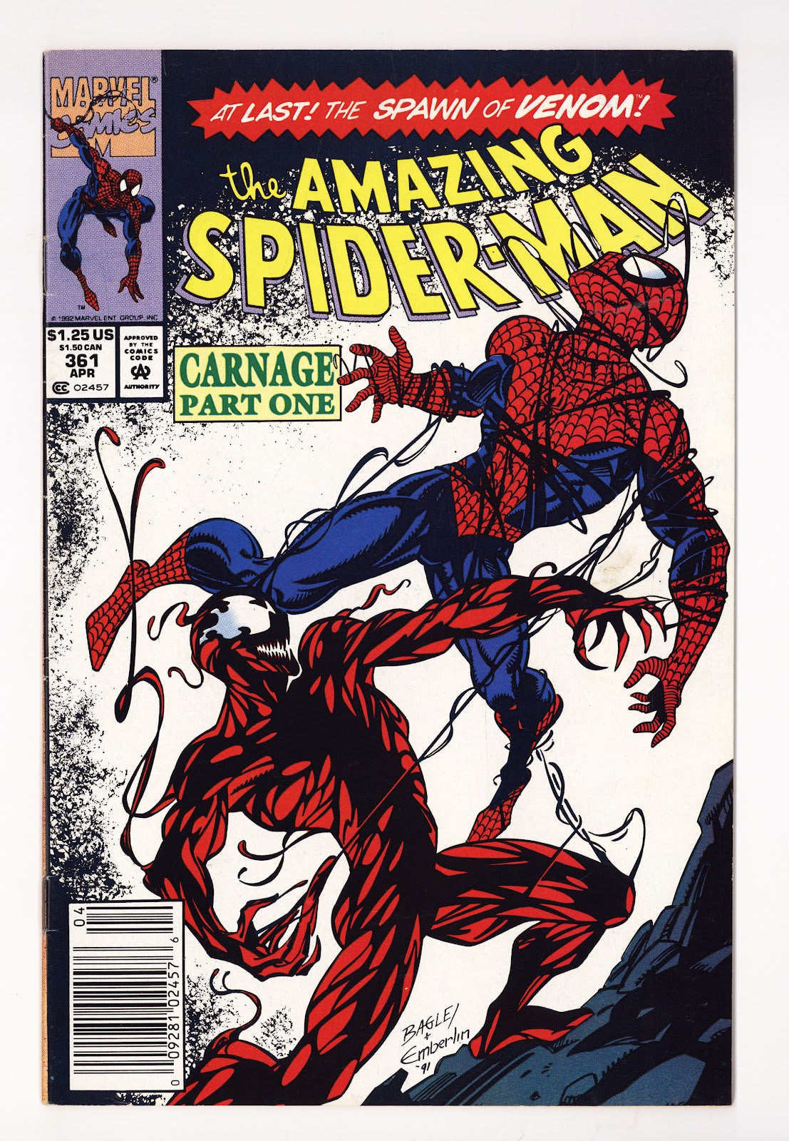 The Amazing Spider-Man Vol 1 361 FN (6.0) (1992) Newsstand 