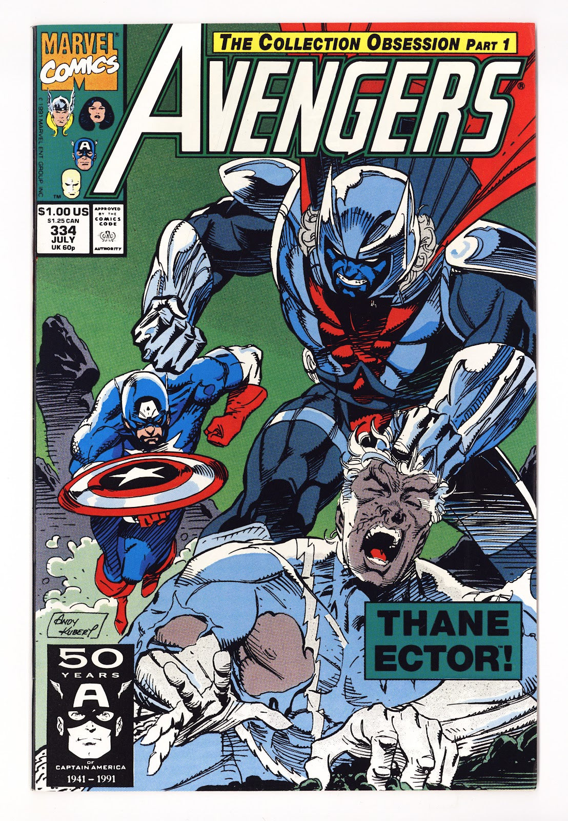 The Avengers Vol 1 334 High Grade (1991) 