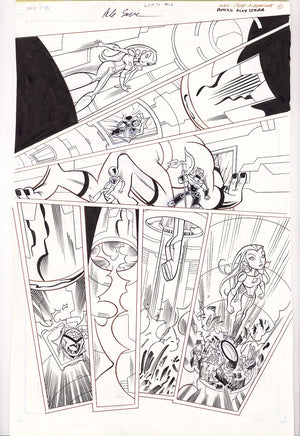 The Legion of Super-Heroes in the 31st Century 10 Pg. 8 Original Art by Alexander Serra (2008)
