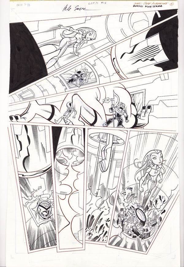 The Legion of Super-Heroes in the 31st Century 10 Pg. 8 Original Art by Alexander Serra (2008)