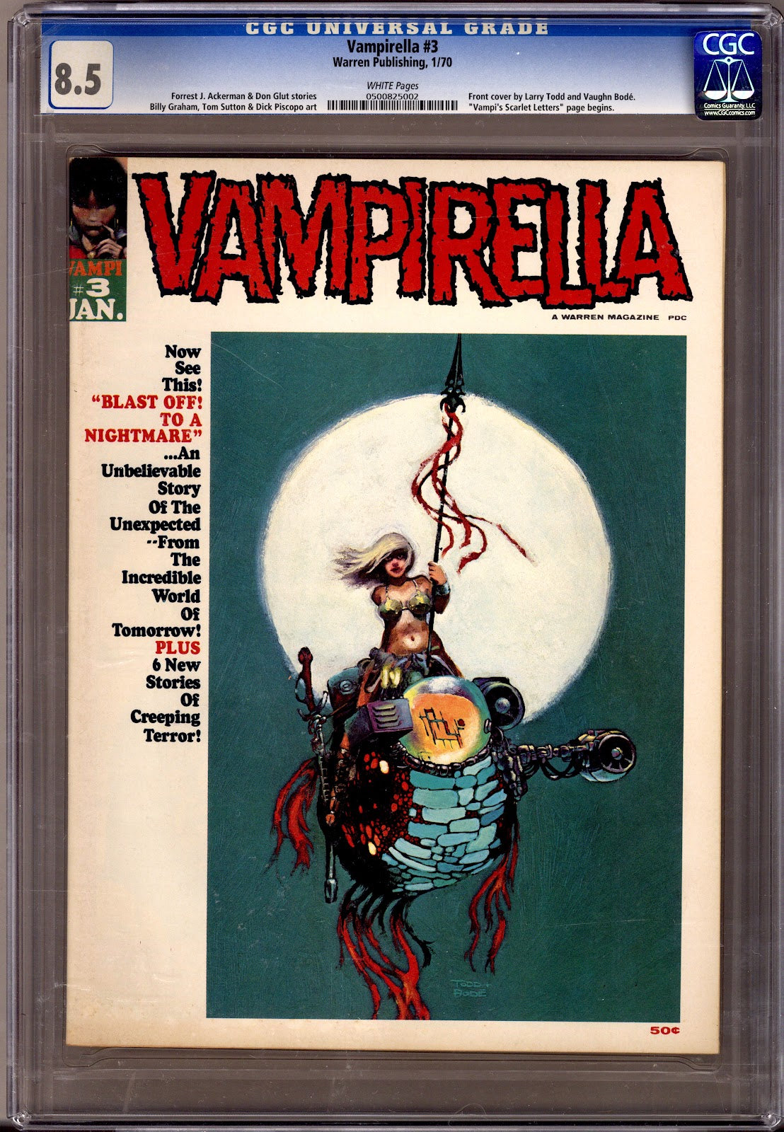 Vampirella Vol 1 3 CGC 8.5 (VF+)   (1970)     