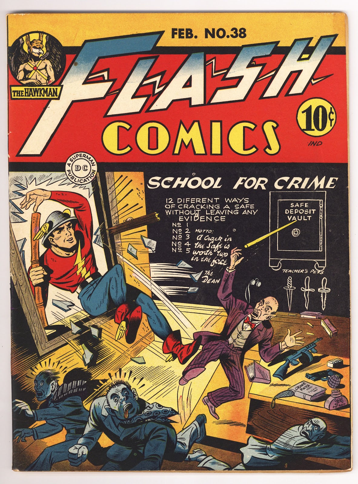 Flash Comics Vol 1 38  FN- (5.5) Colour Touch  (1943)     