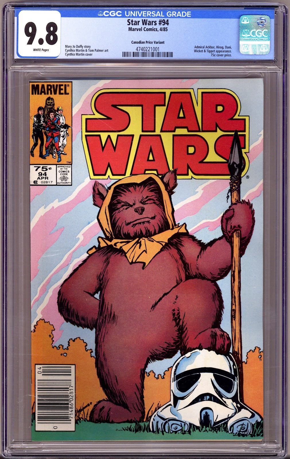 Star Wars Vol 1 94 CGC 9.8 (NM/M) (1985) Canadian Price Variant 