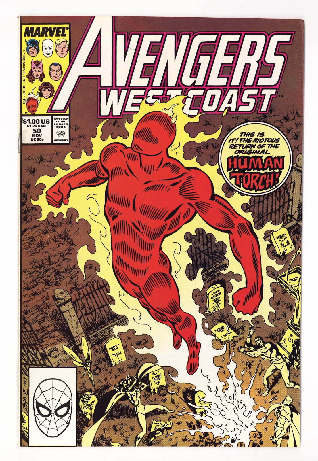 Avengers West Coast Vol 2 50  High Grade   (1989)   Direct  