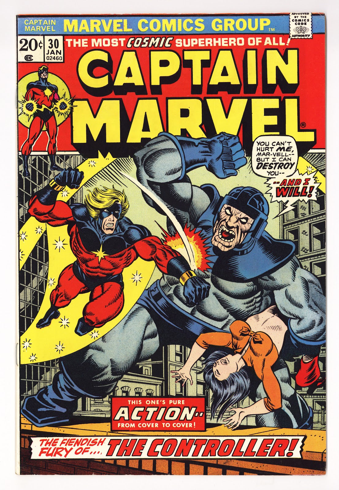 Captain Marvel Vol 1 30  FN/VF (7.0)   (1974)     
