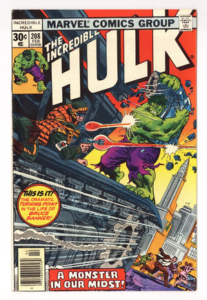The Incredible Hulk Vol 1 208  Mid Grade   (1977)