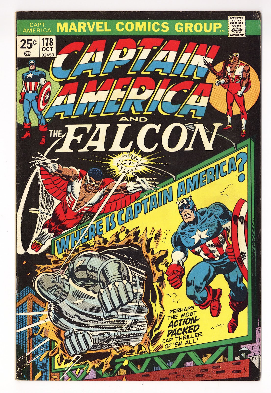 Captain America Vol 1 178  Mid Grade   (1974)     