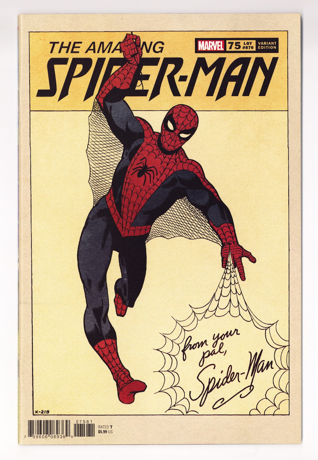 Amazing Spider-Man Vol 5 75 (876) NM- (9.2) (2021) Ditko Incentive Variant 