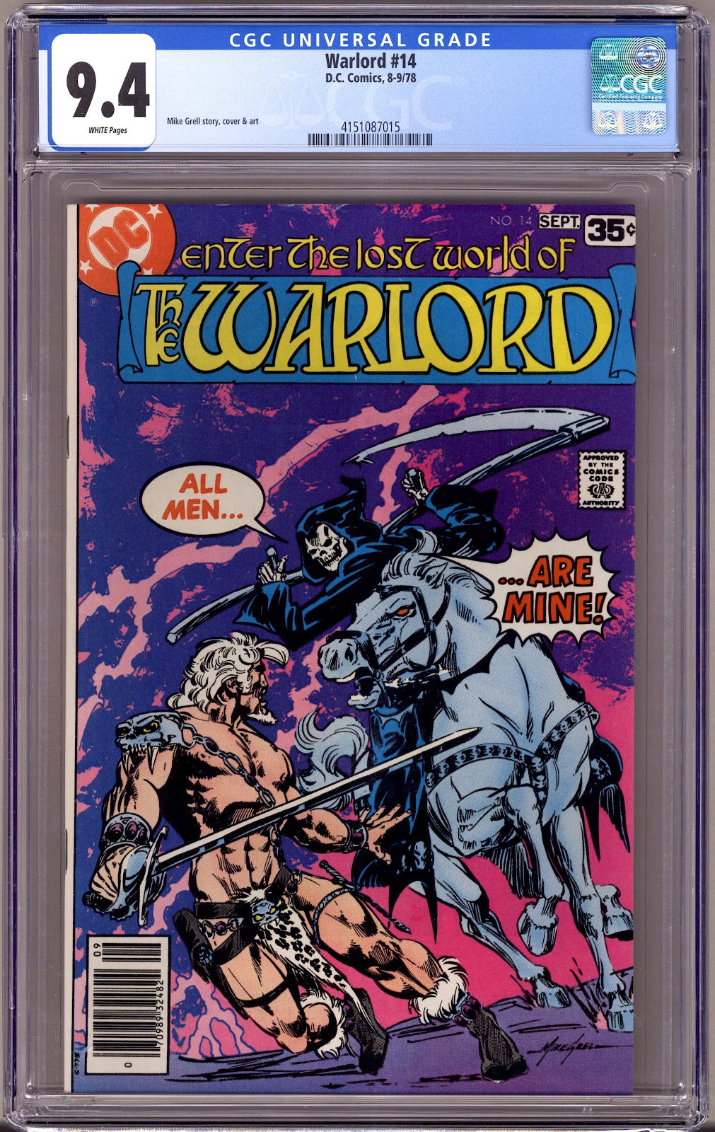Warlord Vol 1 14 CGC 9.4 (NM) (1978) 