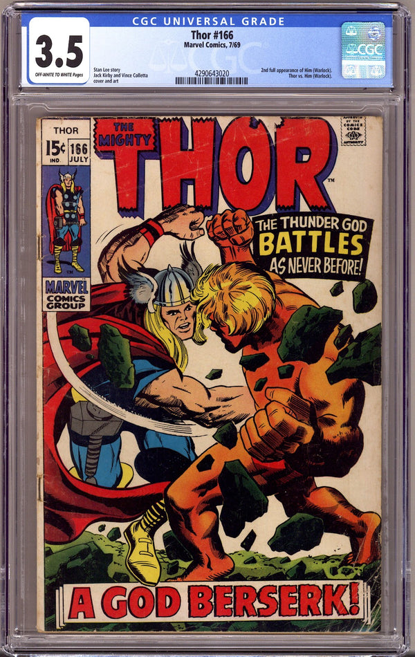Thor Vol 1 166 CGC 3.5 (VG-)   (1969)