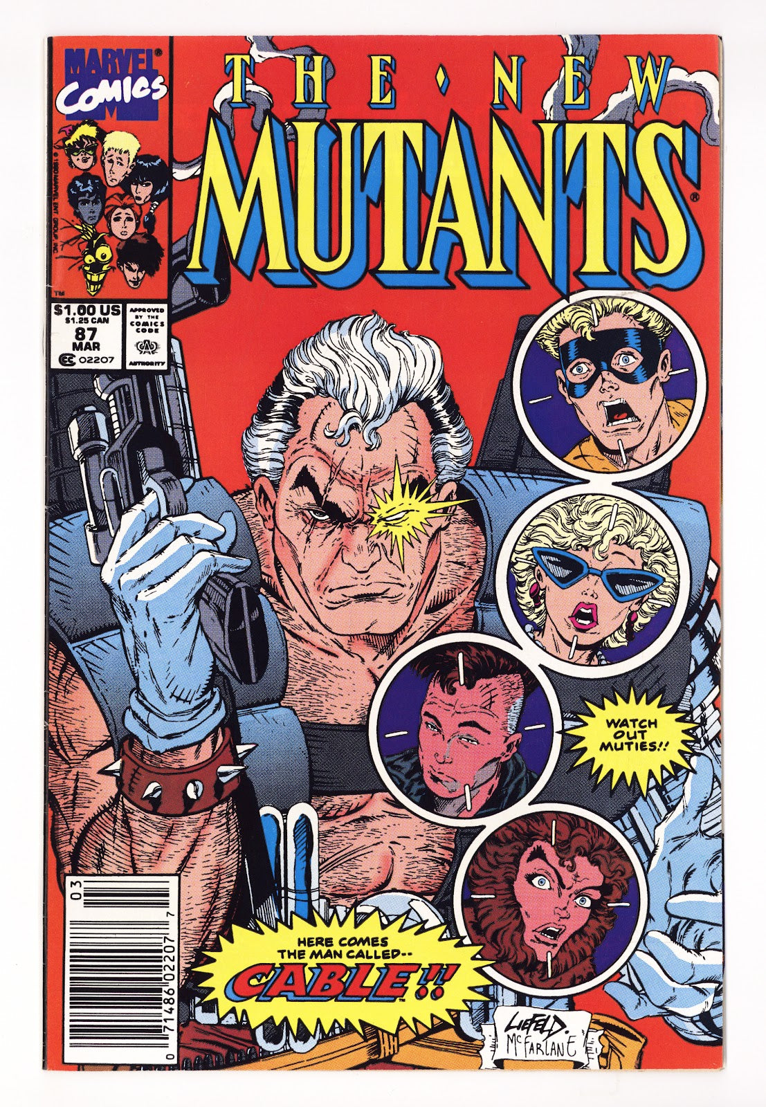 The New Mutants Vol 1 87 FN (6.0) (1990) Newsstand 