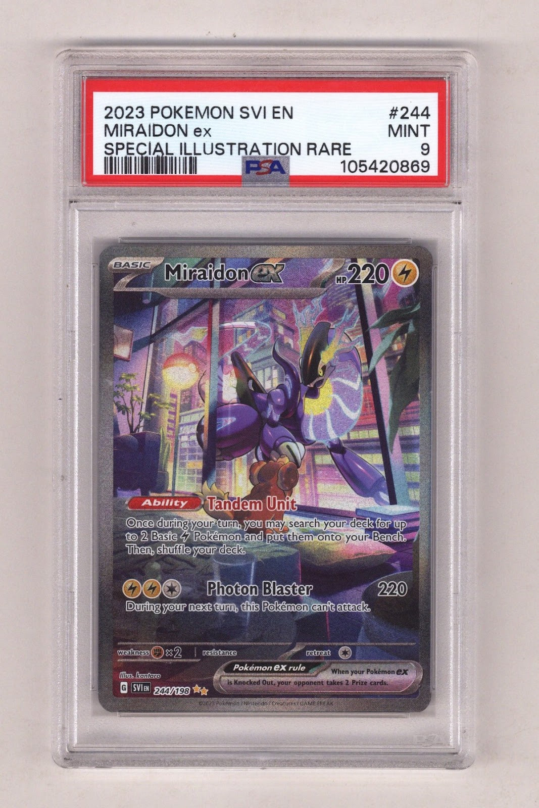 Pokemon Scarlet Violet Miraidon Ex PSA Mint 9 (2023) | CaptCan Comics