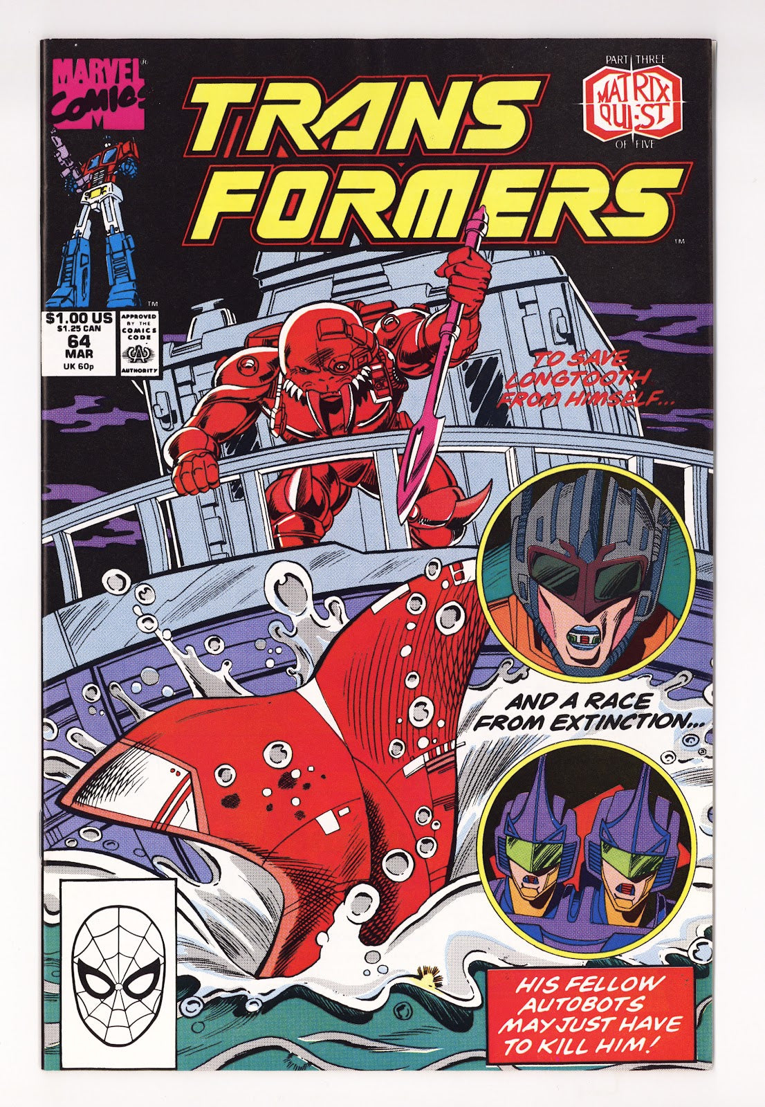 The Transformers Vol 1 64  VF/NM (9.0)   (1990)     