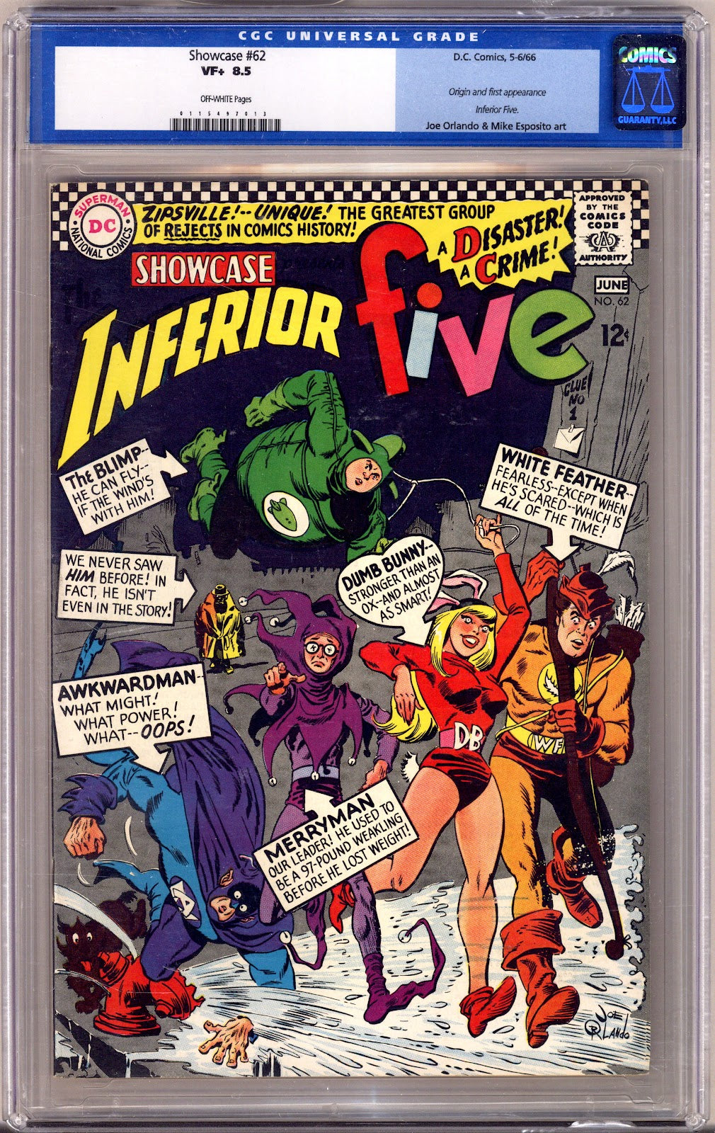 Showcase 62 CGC 8.5 (VF+) Cracked Case (1966) 
