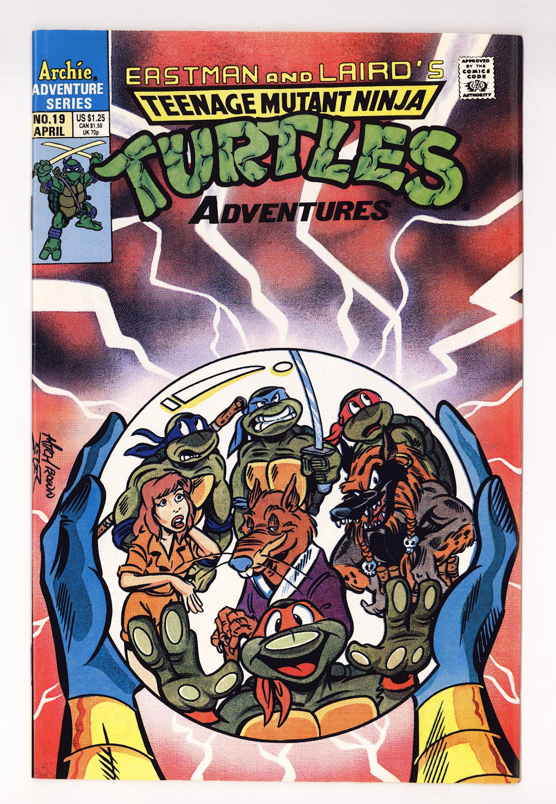 Teenage Mutant Ninja Turtles Adventures Vol 2 19  Mid Grade   (1991)     