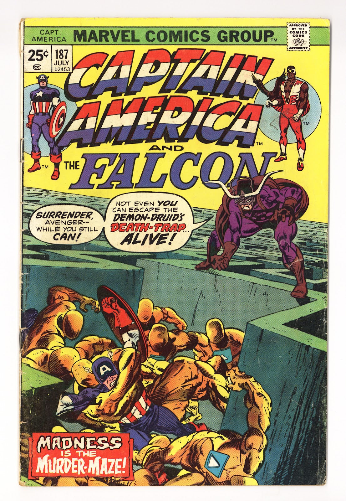 Captain America Vol 1 187  Low Grade   (1975)