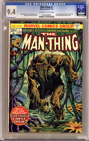 Man-Thing Vol 1 1 CGC 9.4 (NM)   (1974)