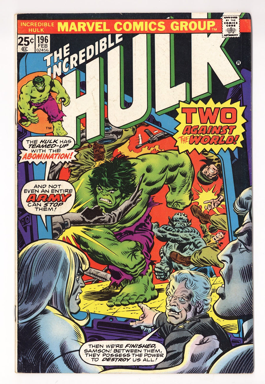 The Incredible Hulk Vol 1 196  Low Grade   (1976)