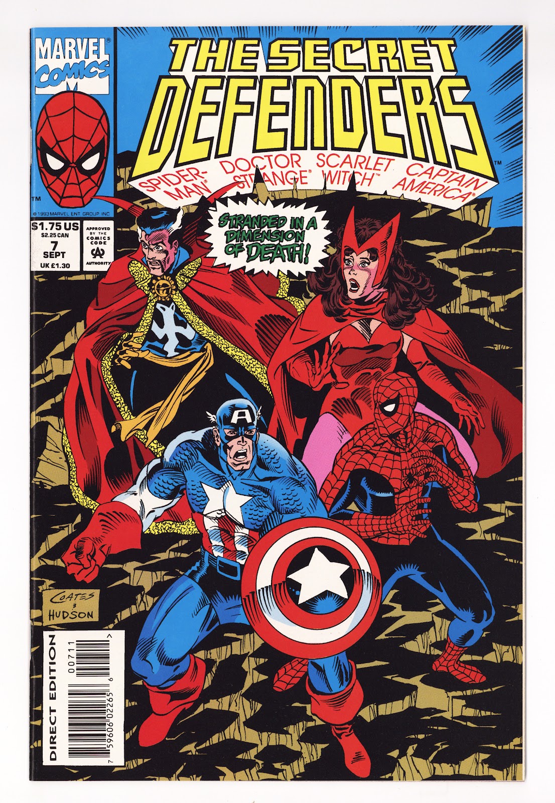 The Secret Defenders Vol 1 7 High Grade (1993) 