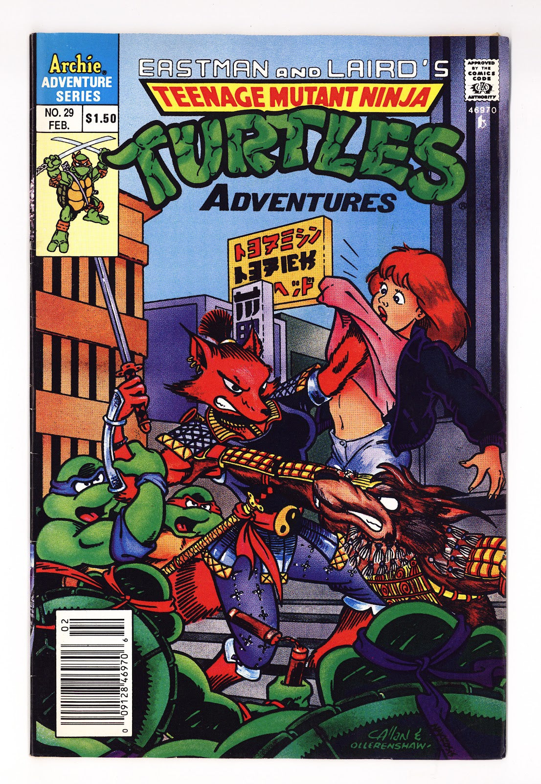 Teenage Mutant Ninja Turtles Adventures Vol 2 29  FN/VF (7.0)   (1992)   Canadian  