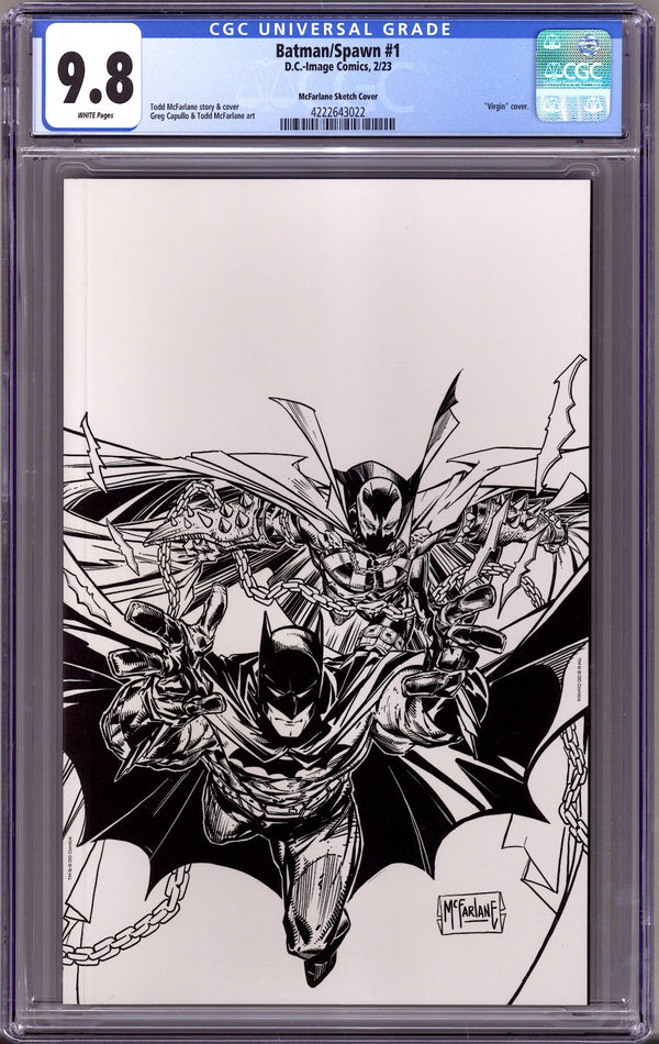 Batman / Spawn   1 CGC 9.8 (NM/M)   (2023) McFarlane B&W Virgin Incentive Variant