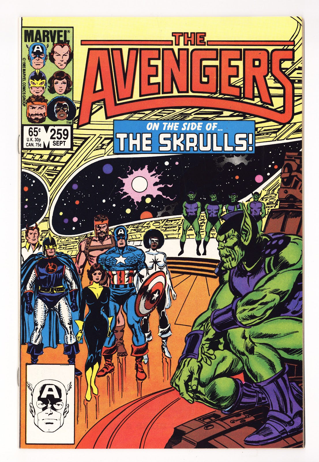 The Avengers Vol 1 259  High Grade   (1985)   Direct  