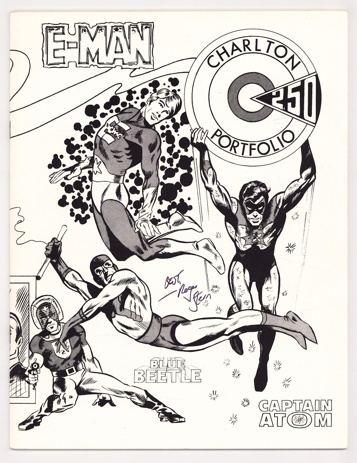 CPL Special Double Issue #9 & 10... Presents the Charlton Portfolio 9 & 10 VF (8.0) (1974) Signed x1 Cover Roger Stern 