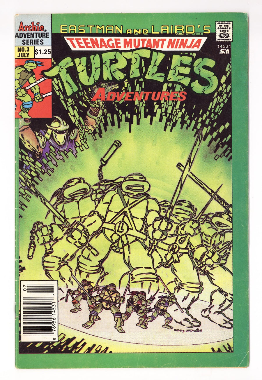 Teenage Mutant Ninja Turtles Adventures Vol 2 3  Low Grade   (1989) Newsstand   Canadian - Newsstand  