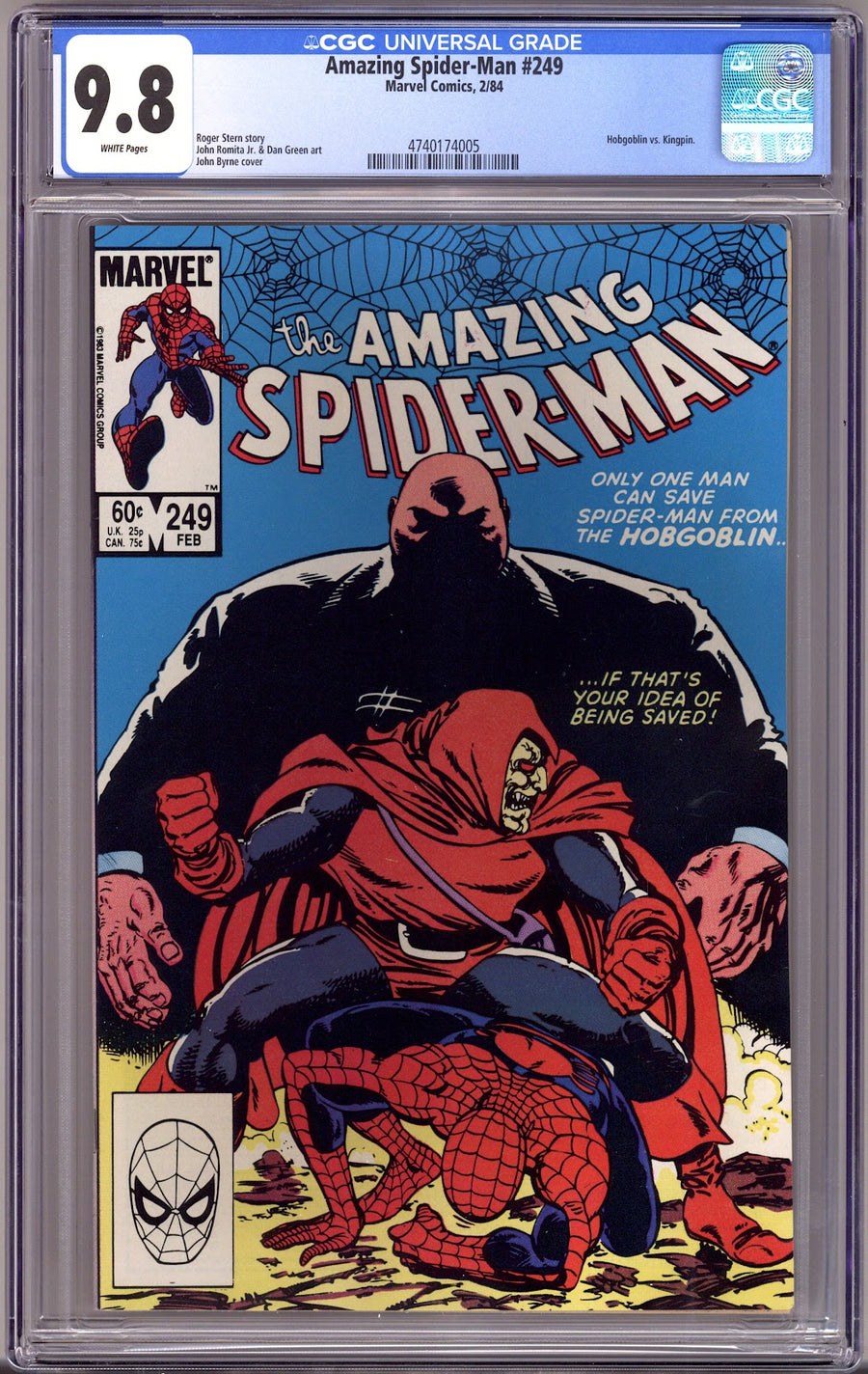 The Amazing Spider-Man Vol 1 249 CGC 9.8 (NM/M)   (1984)