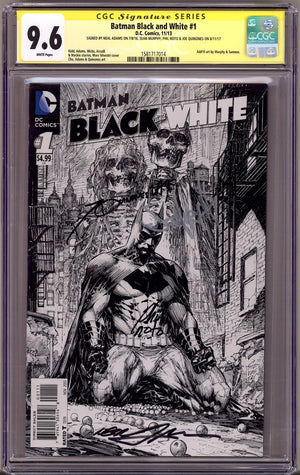 Batman Black and White Vol 2 1 CGC 9.6 (NM+) (2013) Signed x4 Cover Adams, Murphy, Noto & Quinones