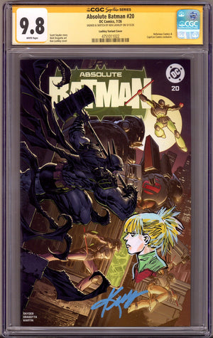 Absolute Batman 20 CGC 9.8 (NM/M) Assorted Remarks (2026) Lashley Exclusive Variant Signed / Remarked x1 Cover Ken Lashley