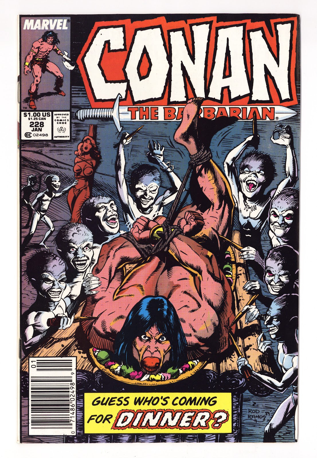 Conan the Barbarian Vol 1 228  Mid Grade   (1990)   Newsstand