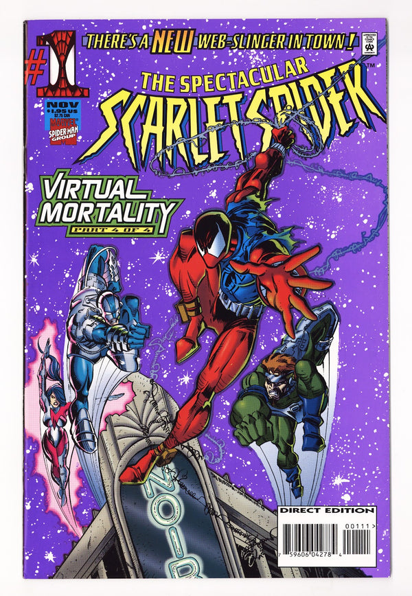 Spectacular Scarlet Spider   1  Mid Grade   (1995)