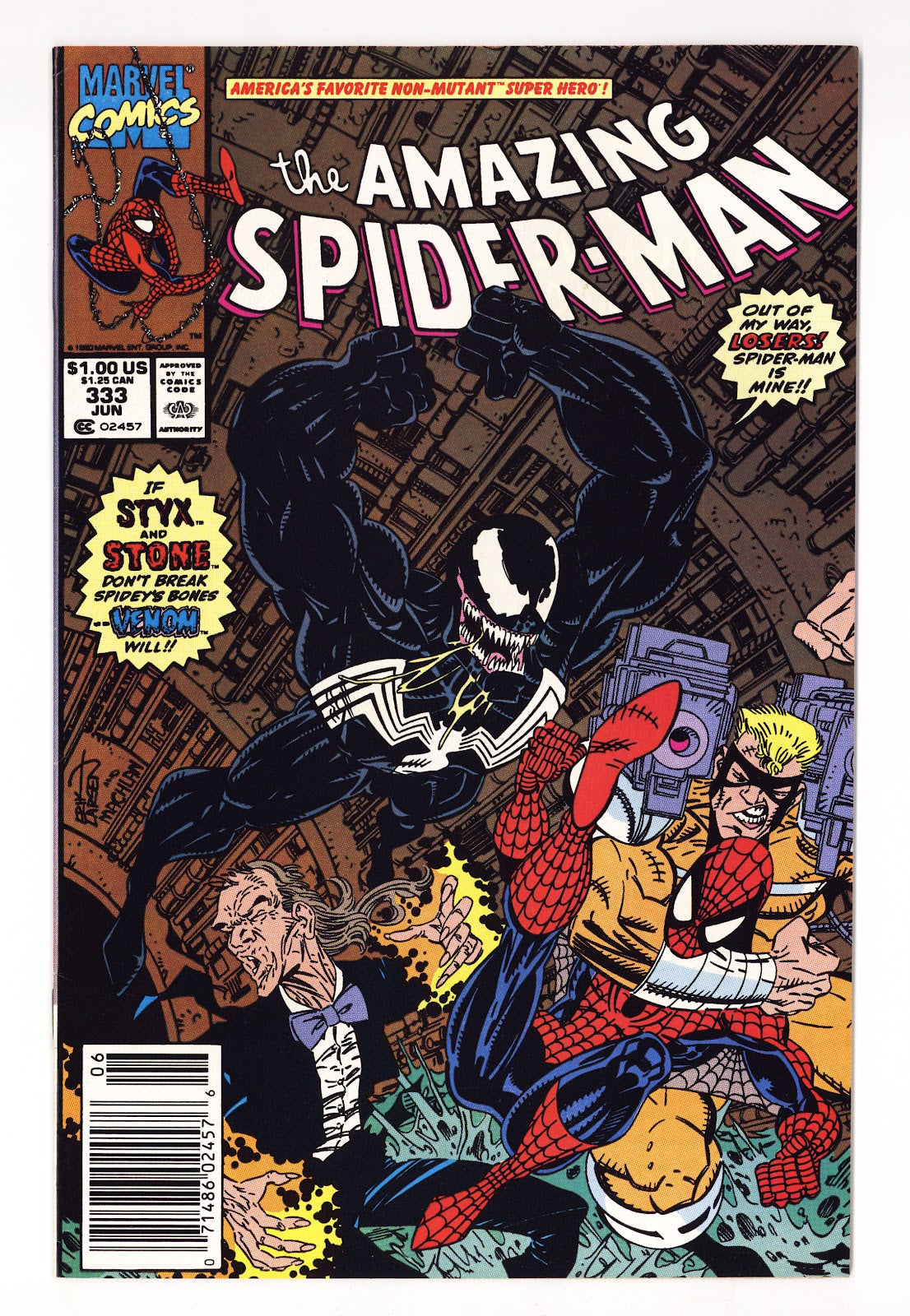 The Amazing Spider-Man Vol 1 333  VF+ (8.5)   (1990)   Newsstand