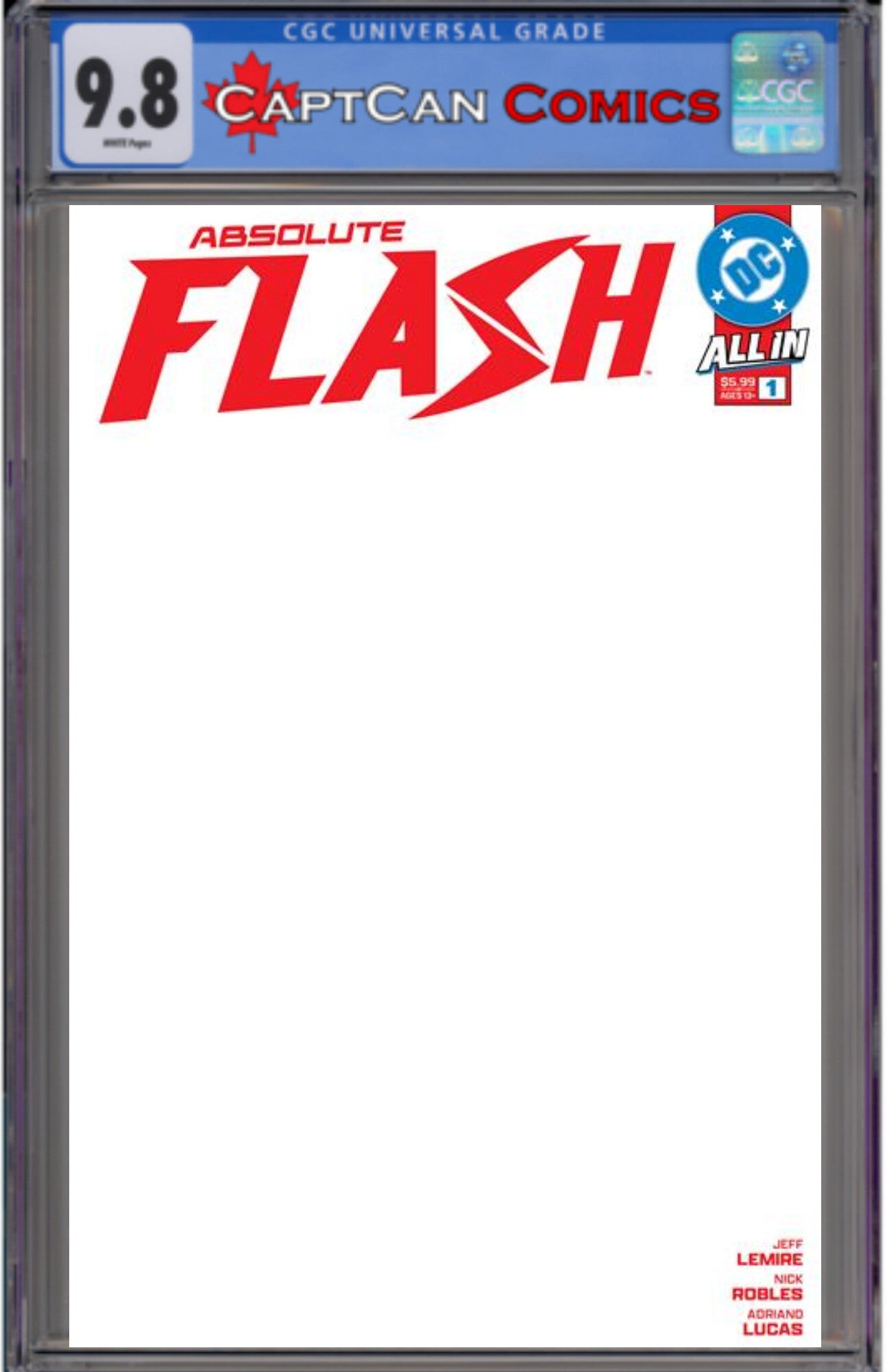 ABSOLUTE FLASH #1 CVR H BLANK CARD STOCK VAR